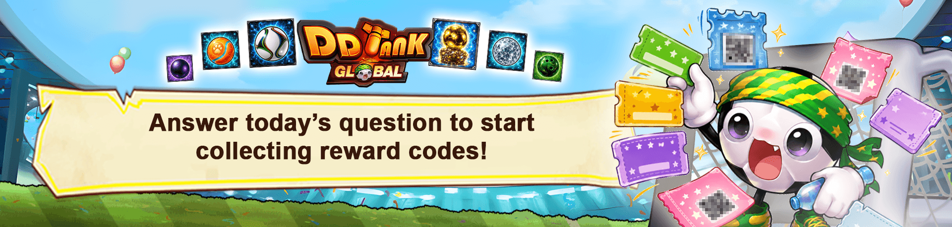 Answer today's question to start collecting reward codes